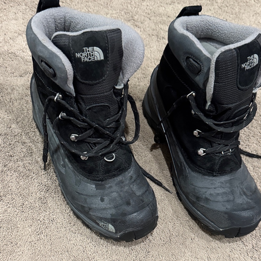 The North Face  Black and Gray Snow Boots